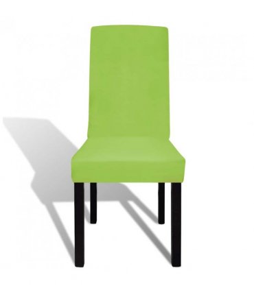 vidaXL Straight Stretchable Chair Cover 4 pcs Green