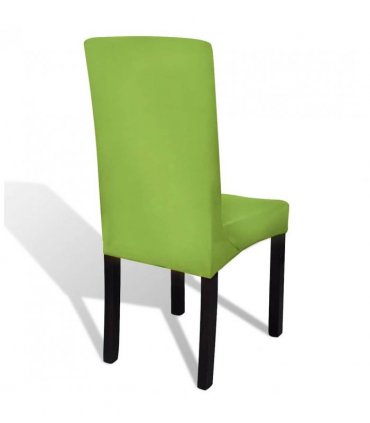 vidaXL Straight Stretchable Chair Cover 4 pcs Green