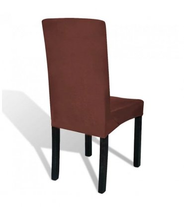 vidaXL Straight Stretchable Chair Cover 4 pcs Brown