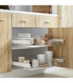 vidaXL Pull-Out Wire Baskets 2 pcs Silver 800 mm