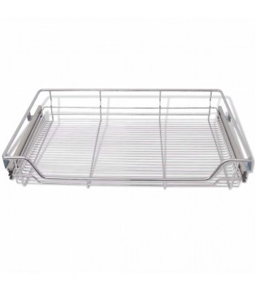 vidaXL Pull-Out Wire Baskets 2 pcs Silver 800 mm