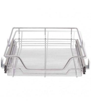 vidaXL Pull-Out Wire Baskets 2 pcs Silver 500 mm