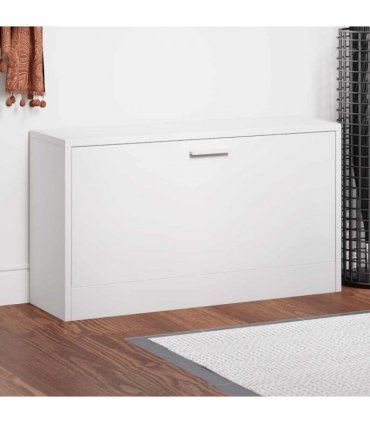 vidaXL Shoe Bench High Gloss White 80x24x45 cm Engineered Wood