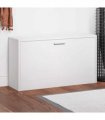vidaXL Shoe Bench High Gloss White 80x24x45 cm Engineered Wood