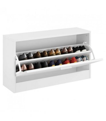 vidaXL Shoe Bench High Gloss White 80x24x45 cm Engineered Wood
