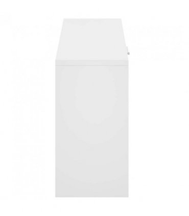 vidaXL Shoe Bench High Gloss White 80x24x45 cm Engineered Wood