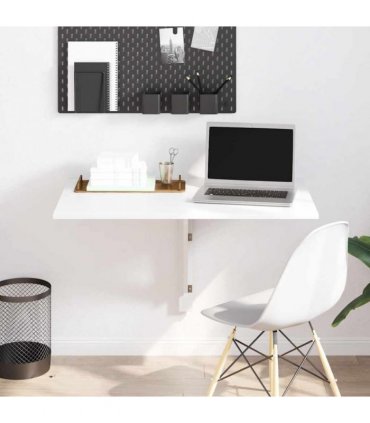 vidaXL Folding Wall Table White 100x60 cm