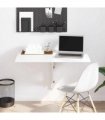 vidaXL Folding Wall Table White 100x60 cm