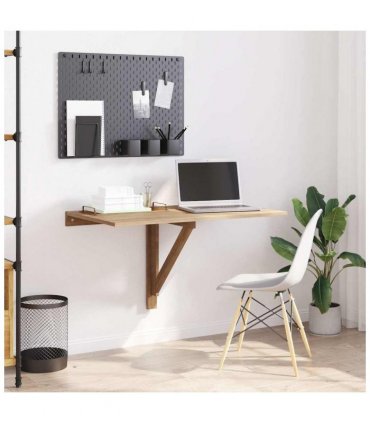 vidaXL Folding Wall Table Oak 100x60 cm — Colour: brown