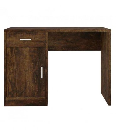vidaXL Desk with Drawer&Cabinet Smoked Oak 100x40x73 cm Engineered Wood
