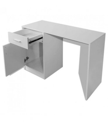 vidaXL Desk with Drawer and Cabinet White 100x40x73 cm
