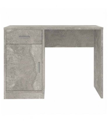 vidaXL Desk with Drawer&Cabinet Concrete Grey 100x40x73 cm Engineered Wood