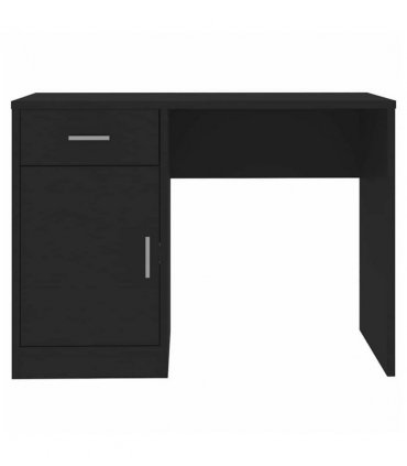 vidaXL Desk with Drawer&Cabinet Black 100x40x73 cm Engineered Wood
