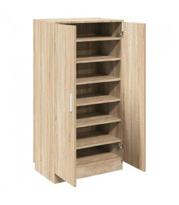 vidaXL Shoe Cabinet 7 Shelves Oak