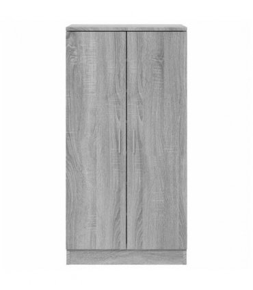 vidaXL Shoe Cabinet Grey Sonoma 55x35x108 cm Engineered Wood