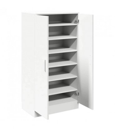 vidaXL Shoe Cabinet 7 Shelves White