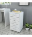 vidaXL Office Drawer Unit | White | Engineered wood, MDF, Aluminium | Compact