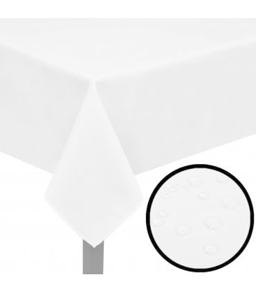 5 Tablecloths White 100 x 100 cm