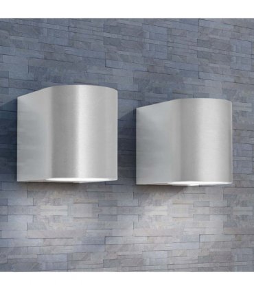 vidaXL Outdoor LED Wall Lights 2 pcs Round Downwards — Model: down light