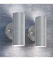 vidaXL Outdoor LED Wall Lights 2 pcs Stainless Steel Up/Downwards — Colour: silver, Model: up and down light