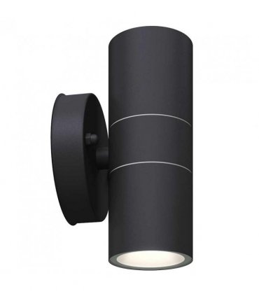 vidaXL Outdoor LED Wall Lights 2 pcs Stainless Steel Up/Downwards — Colour: black, Model: up and down light