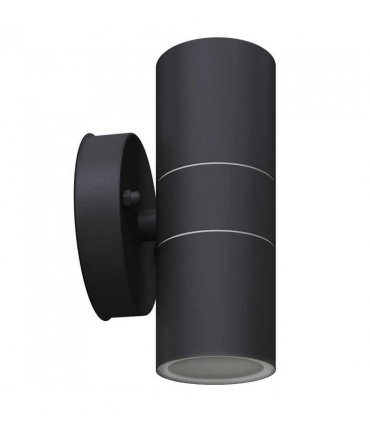 vidaXL Outdoor LED Wall Lights 2 pcs Stainless Steel Up/Downwards — Colour: black, Model: up and down light