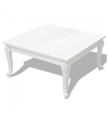 vidaXL Coffee Table 80x80x42 cm High Gloss White — Size: 80 x 80 x 42 cm
