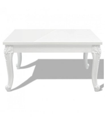 vidaXL Coffee Table 80x80x42 cm High Gloss White — Size: 80 x 80 x 42 cm