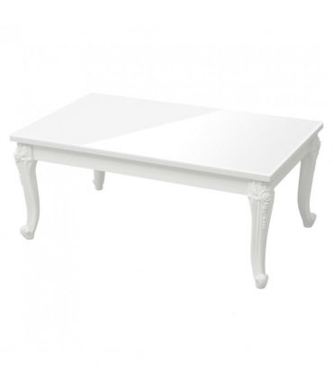 vidaXL Coffee Table High Gloss White 100x50x42 cm Engineered Wood — Size: 100 x 50 x 42 cm