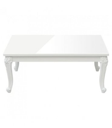 vidaXL Coffee Table High Gloss White 100x50x42 cm Engineered Wood — Size: 100 x 50 x 42 cm