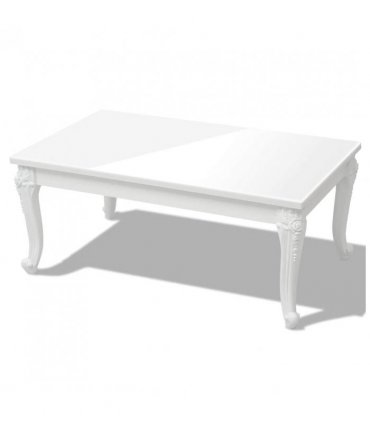 vidaXL Coffee Table 100x60x42 cm High Gloss White — Size: 100 x 60 x 42 cm