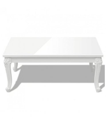 vidaXL Coffee Table 100x60x42 cm High Gloss White — Size: 100 x 60 x 42 cm