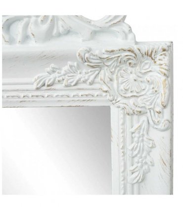 vidaXL Free-Standing Mirror Baroque Style 160x40 cm White