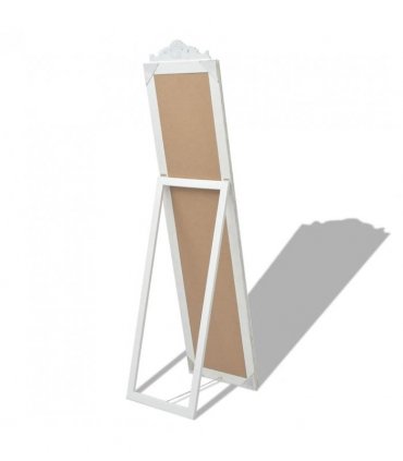 vidaXL Free-Standing Mirror Baroque Style 160x40 cm White