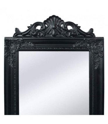 vidaXL Free-Standing Mirror Baroque Style 160x40 cm Black