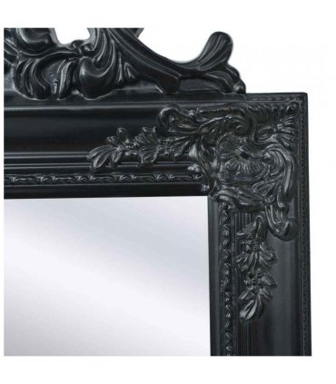 vidaXL Free-Standing Mirror Baroque Style 160x40 cm Black