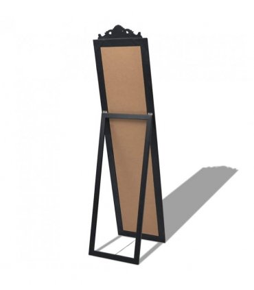 vidaXL Free-Standing Mirror Baroque Style 160x40 cm Black