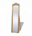 vidaXL Free-Standing Mirror Baroque Style 160x40 cm Gold