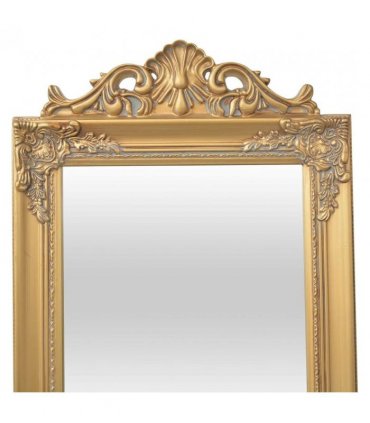vidaXL Free-Standing Mirror Baroque Style 160x40 cm Gold