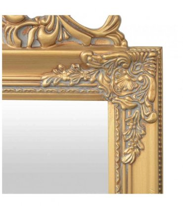 vidaXL Free-Standing Mirror Baroque Style 160x40 cm Gold