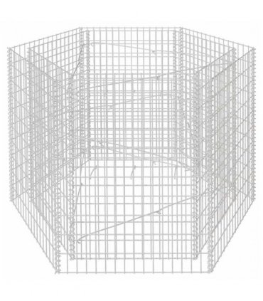 vidaXL Hexagonal Gabion Raised Bed 160x140x100 cm — Size: 160 x 140 x 100 cm