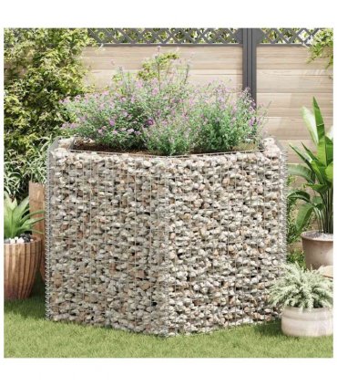 vidaXL Hexagonal Gabion Raised Bed 160x140x100 cm — Size: 160 x 140 x 100 cm