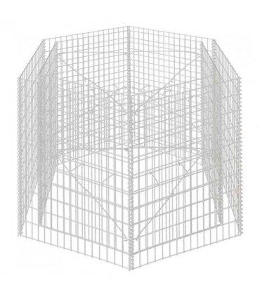 vidaXL Hexagonal Gabion Raised Bed 160x140x100 cm — Size: 160 x 140 x 100 cm