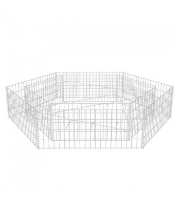 vidaXL Hexagonal Gabion Raised Bed 200x173x40 cm — Size: 200 x 173 x 40 cm