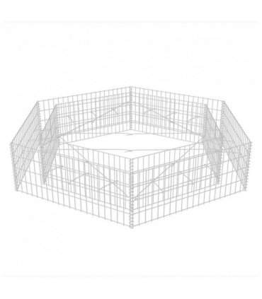 vidaXL Hexagonal Gabion Raised Bed 200x173x40 cm — Size: 200 x 173 x 40 cm