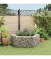 vidaXL Gabion Raised Bed | Silver | Galvanised Steel | 160x140x50 cm — Size: 160 x 140 x 50 cm