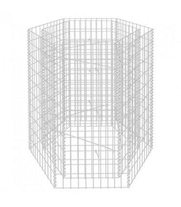 vidaXL Hexagonal Gabion Raised Bed 100x90x100 cm — Size: 100 x 90 x 100 cm