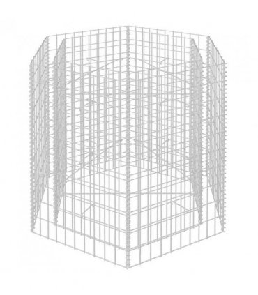 vidaXL Hexagonal Gabion Raised Bed 100x90x100 cm — Size: 100 x 90 x 100 cm