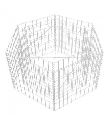 vidaXL Hexagonal Gabion Raised Bed 100x90x50 cm — Size: 100 x 90 x 50 cm