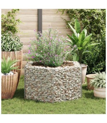 vidaXL Hexagonal Gabion Raised Bed 100x90x50 cm — Size: 100 x 90 x 50 cm